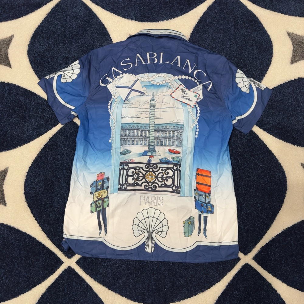 Casablanca Dark Blue White Paris Set Men’s Large - Picture 4 of 7
